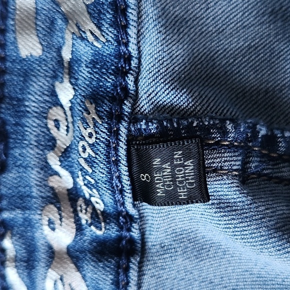 Seven7 Seven Jeans Mid Rise Skinny Pearl Embellishment Jeans Women's 8 - Picture 6 of 7